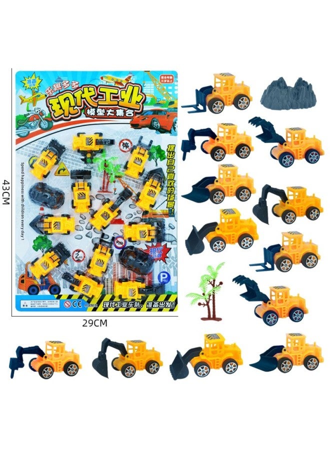 Free Shipping Boxed New Multifunctional City Transporter Children's Double Decker Trailer Force Control Sliding Engineering Vehicle Toy Set 