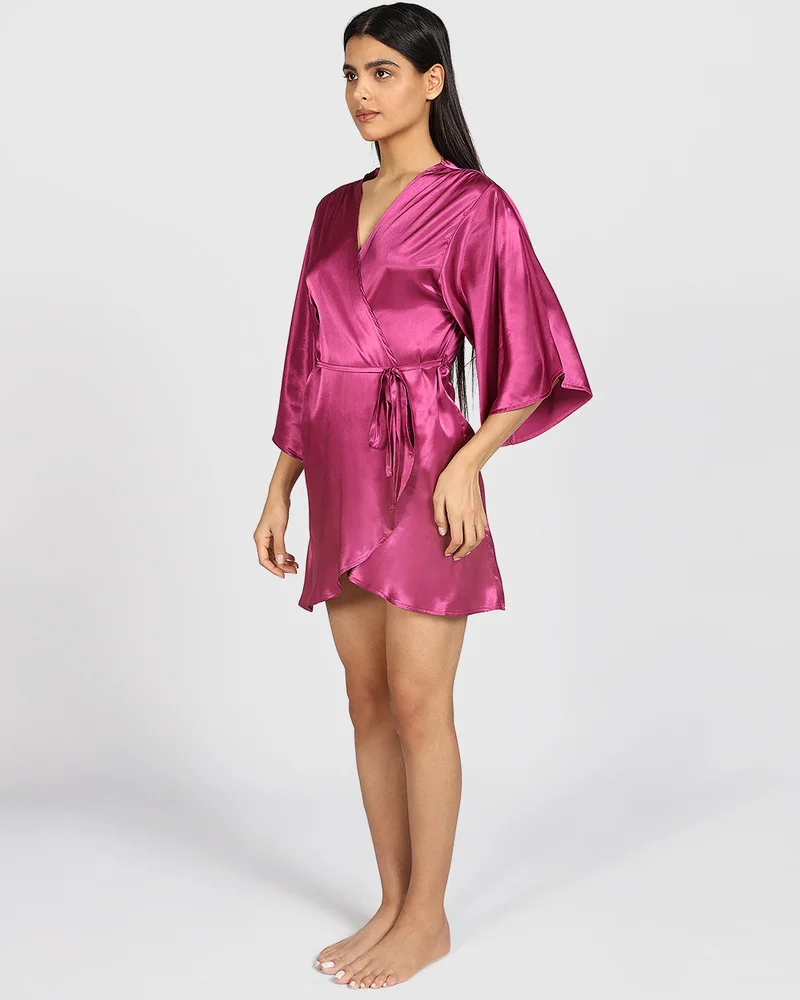 لا سينزا La Senza Sexy Sleep Satin Robe Lingerie