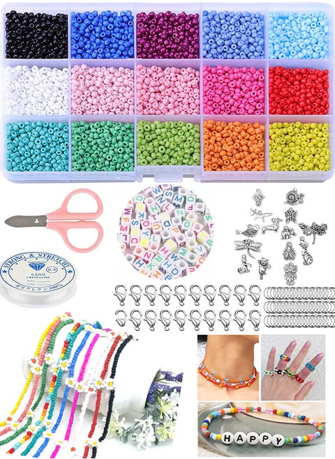 Craft Beads Assorted Kit with Organizer Box for DIY STARTER KIT