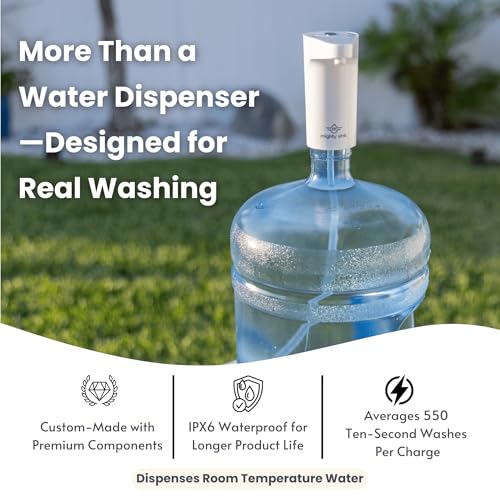 Mighty Sink Electronic Faucet: USB-Rechargeable Water Dispenser | Converts 2–5 Gallon Jugs into a Portable Wash Station | Waterproof | Ideal for Camping & Outdoors - Image 4