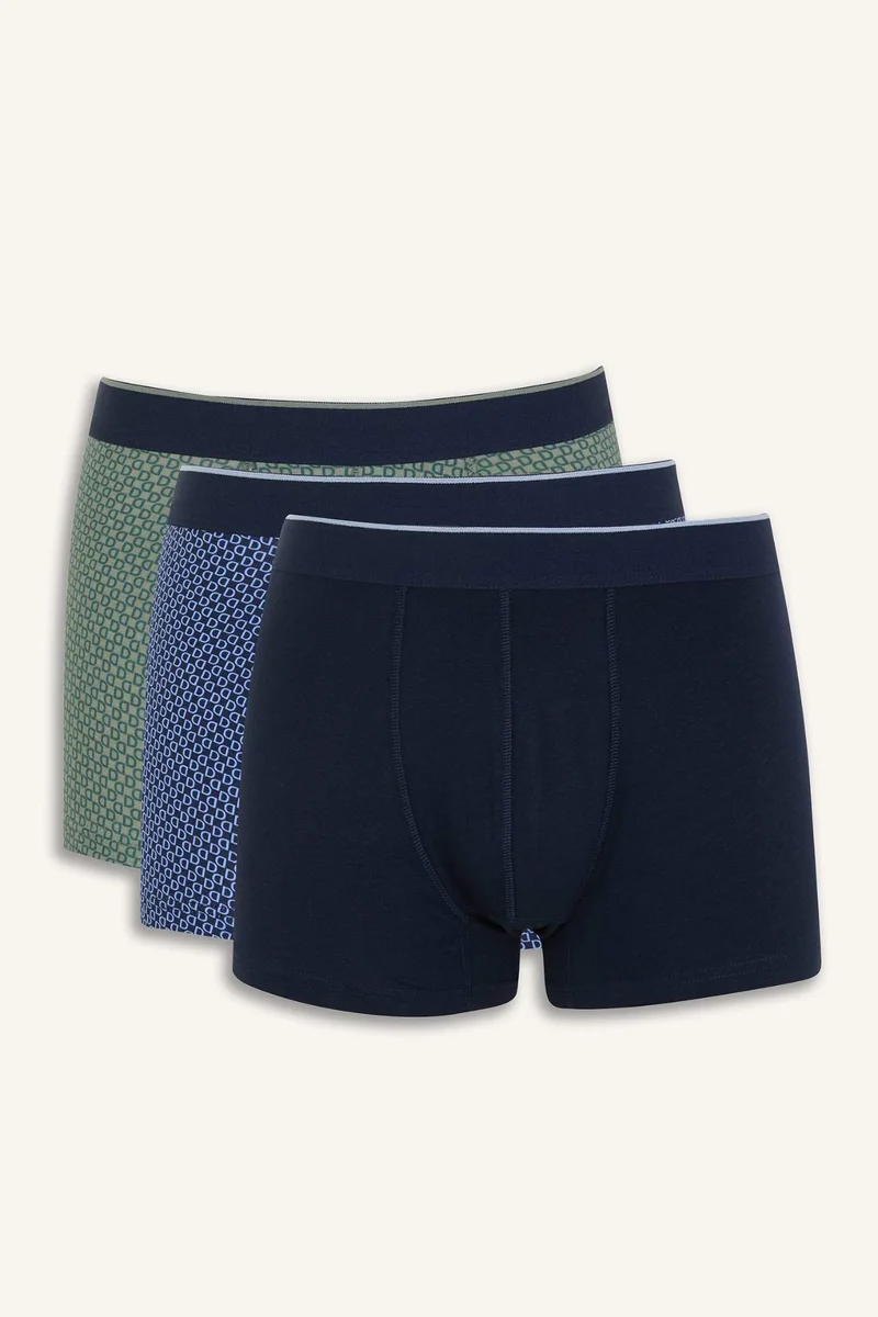 ديفاكتو Regular Fit Checkered 3 Piece Boxers