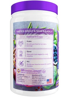 NBL Natural Plant Based Organic Protein Powder, Vegan, Non-Dairy, Gluten Free, Lactose Free, No Sugar Added, Creamy Chocolate Fudge, 2.2 lb, 25 Servings  - Image 3
