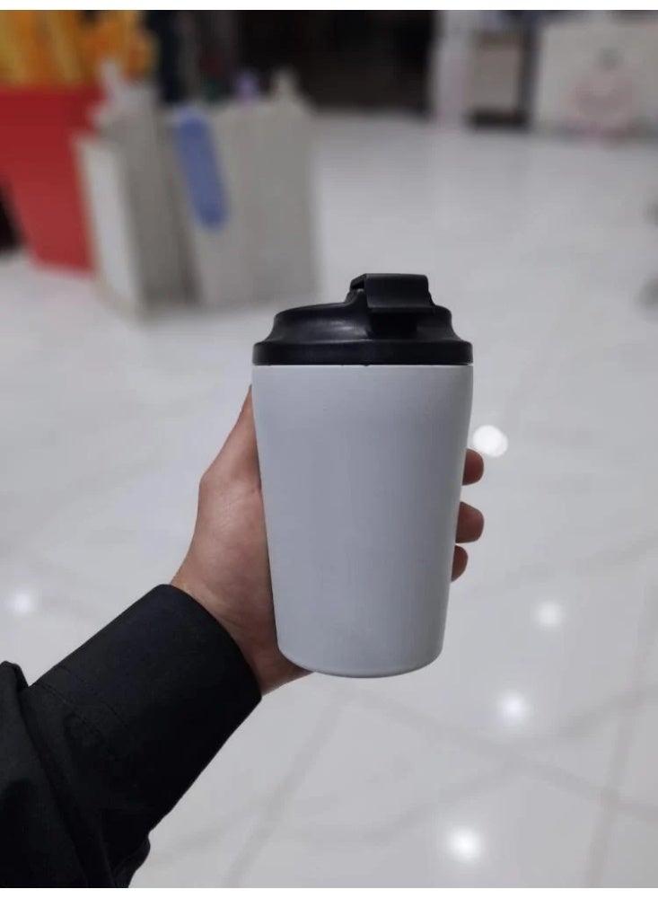 كافيه كوب قهوة للسفر من الستانلس ستيل مفرغ من الهواء للمشروبات الساخنة والثلج كوب معزول للمنزل والمكتب والعمل في الهواء الطلق - Image 1