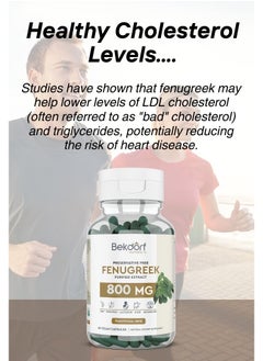 Bekdorf Fenugreek Purified Extract Support Lactation, Diabetes And Heart Health- 60 Vegan Capsules  - Image 5