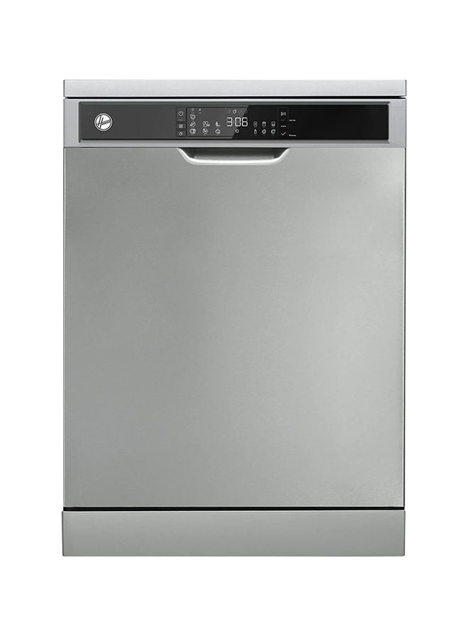 HOOVER Freestanding Dishwasher, 15 Place Settings, 7 Programs, Turbo Drying, 3rd Rack, Delay Start, Child Lock, Steel, Made in Turkey, Min 1 Year Warranty Made in Turkey - Inox - HDW-V715-S HDW-V715-S silver - Image 1