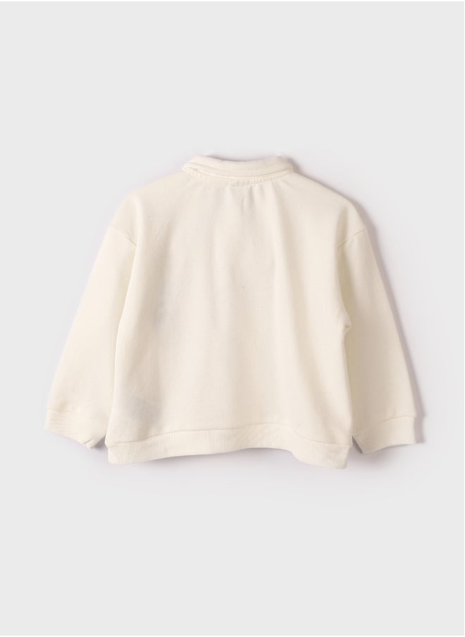 LC WAIKIKI - Girl shirt Polo Neck Printed Long Sleeve - Image 1