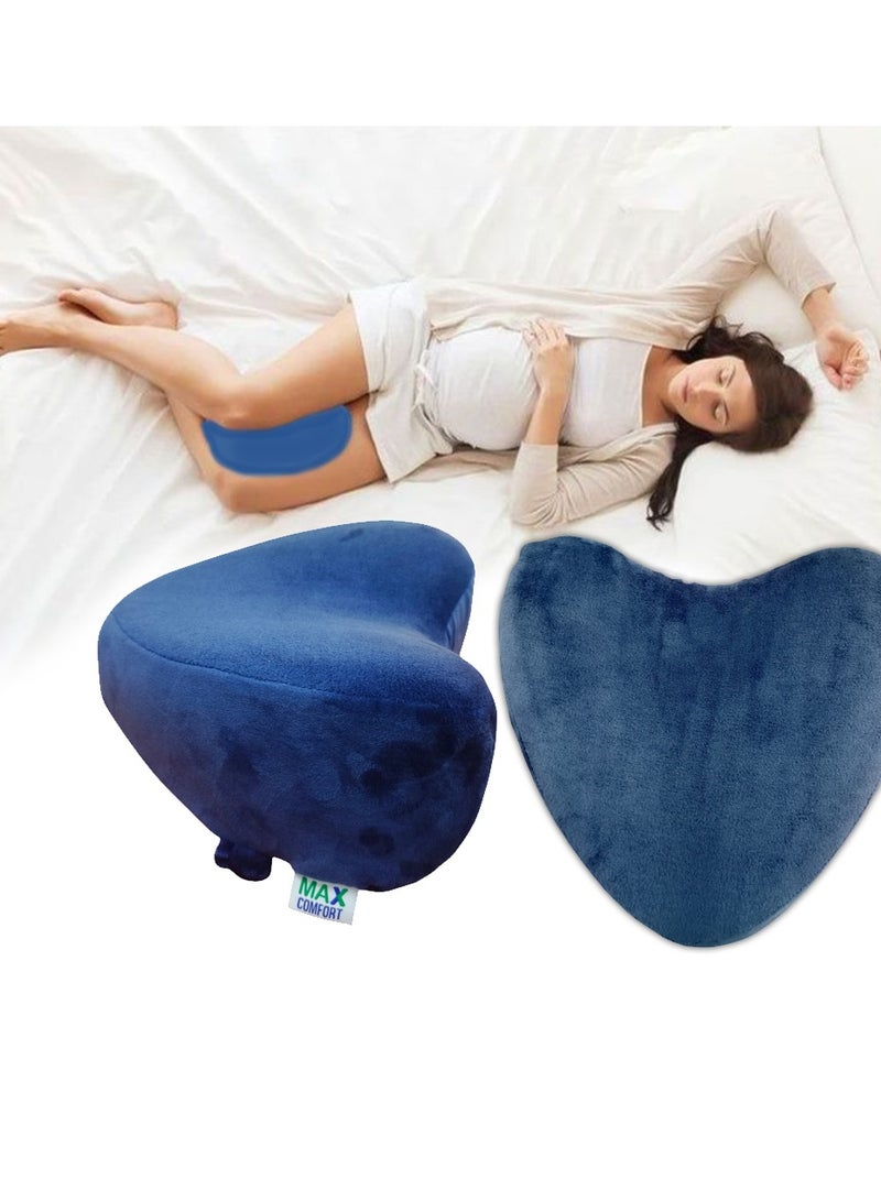 Max Comfort Max Comfort Leg Pillow - Ergonomic Side Sleeper Knee Pillow for Optimal Support - Foam for Side Sleepers Supports Legs, Knees and Back - Navy  - Image 3