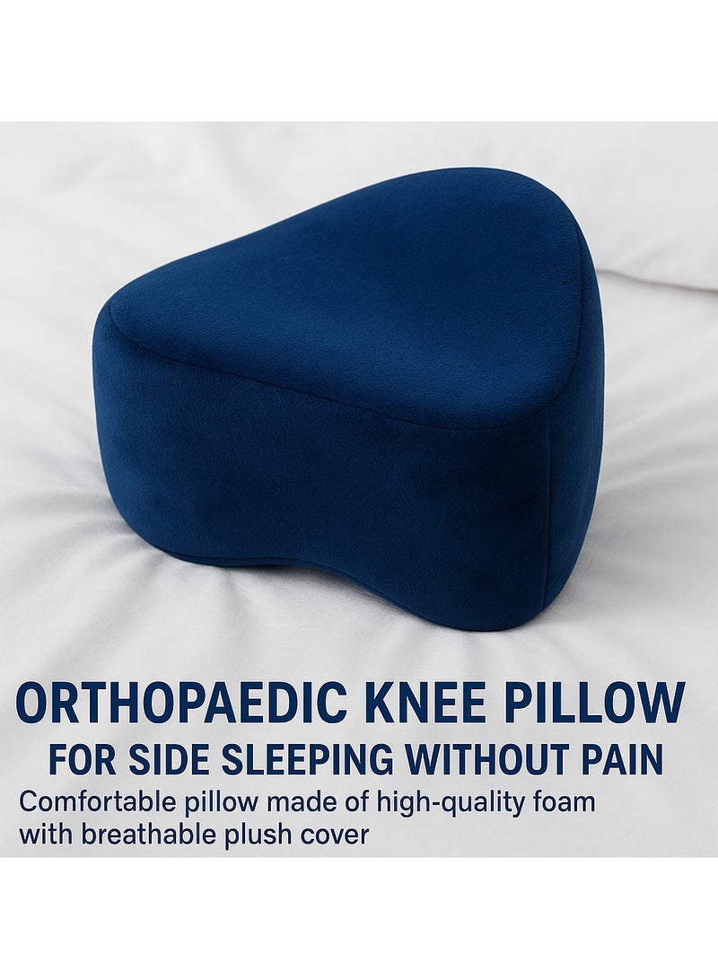 Max Comfort Max Comfort Leg Pillow - Ergonomic Side Sleeper Knee Pillow for Optimal Support - Foam for Side Sleepers Supports Legs, Knees and Back - Navy  - Image 5