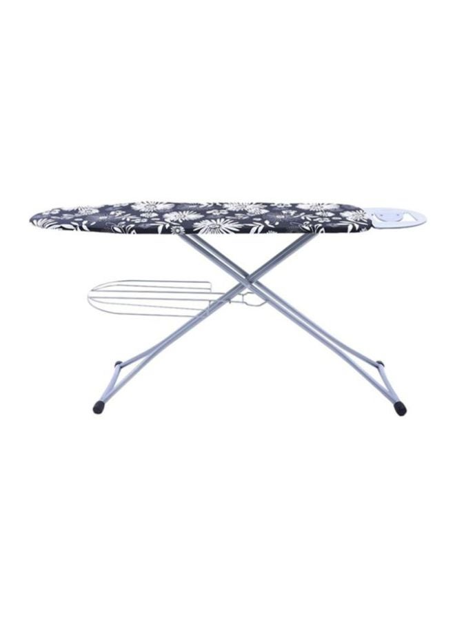 Royalford Ironing Board With Cloth Rack 100% Cotton Cover 7Mm Foam Pad Assorted Colors Grey/White - Image 1