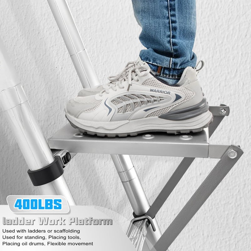 GQGP Ladder Platform Anti-Slip Ladder Work Platform Accessories for Stabilizer, Work Tray Attachment for Painters and Tools, Made of Premium Alloy Steel Holds 400 lbs - Image 3