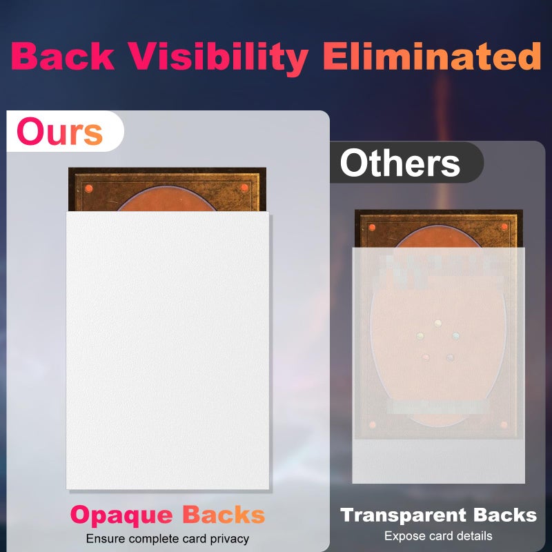 Proijeut 200 Pack Card Sleeves  Matte Dual Trading Card Sleeves With Opaque Back & Smooth Shuffle  Tear Resistant Card Protectors For Mtg  Tcg And Game Cards (Snow White) - Image 3