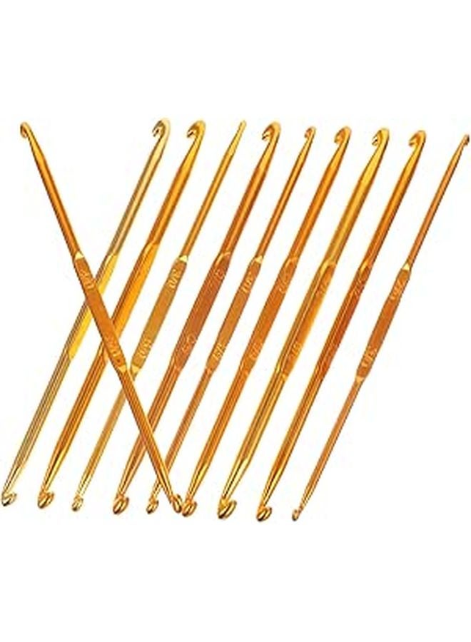 10pcs Dual Tip Crochet Hooks Ergonomic Knitting Needles for Sweater Hat Crafting - Image 1