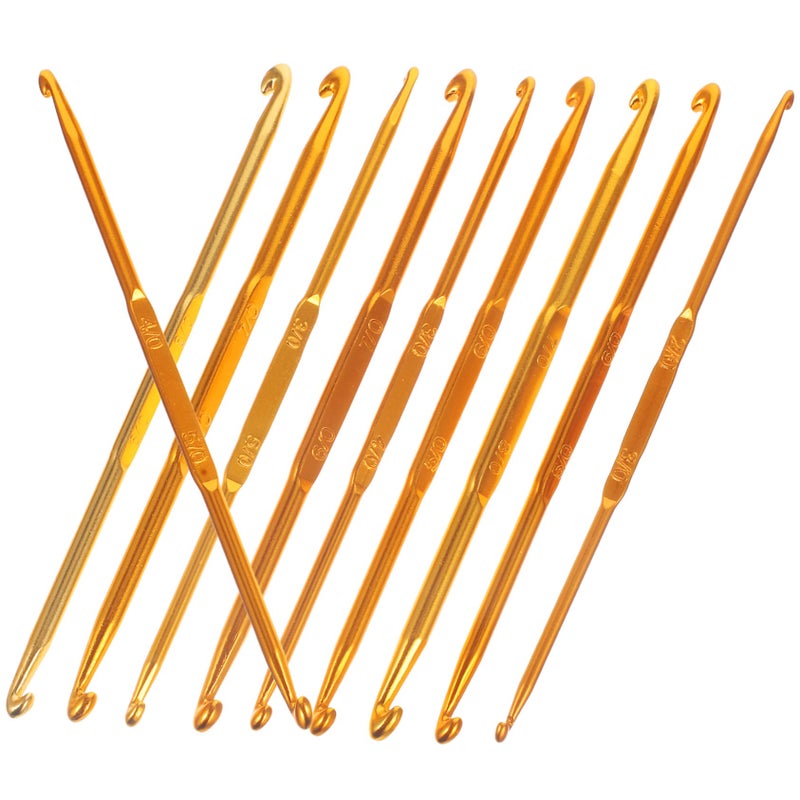 10pcs Dual Tip Crochet Hooks Ergonomic Knitting Needles for Sweater Hat Crafting - Image 2