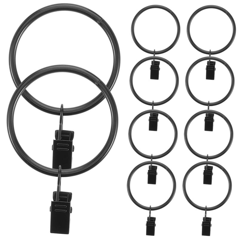 Silver Rust Resistant Heavy Duty Shower Curtain Clips 10 Pack - Image 2