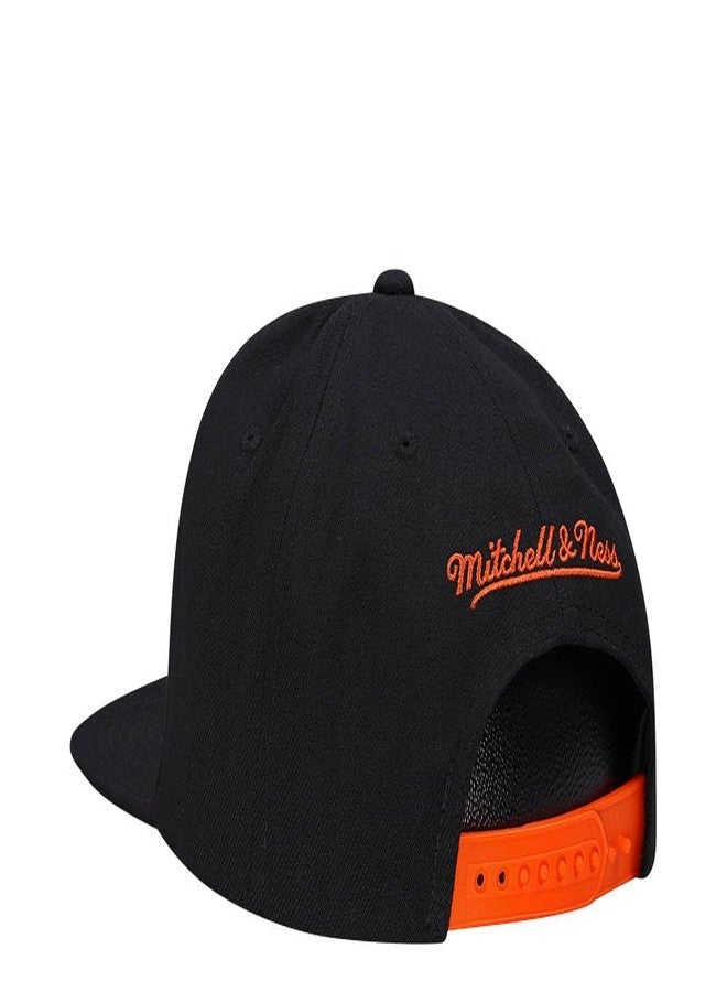 Mitchell & Ness Anaheim Ducks New NHL Retro Mighty Lock Up Black Orange Era Snapback Hat Cap - Image 2