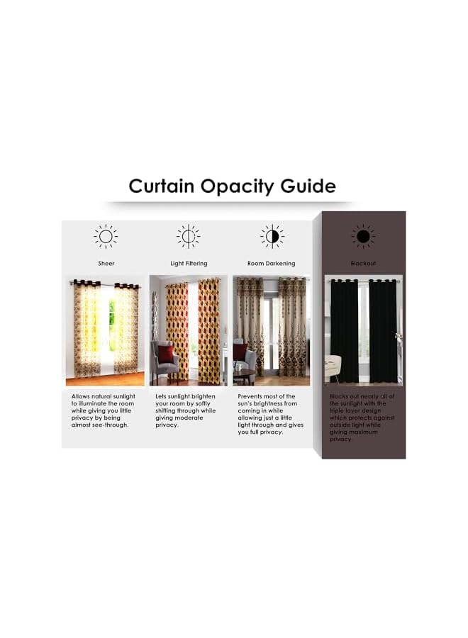 The Bros Blackout Window Curtains, for Living/Bedroom. Premium Faux Silk, Rich Polyester. Light Blocking, Thermal Insulation, Noise Reduction. Grommet. Brown, 2 Panels, 152cm/5ft - Image 5