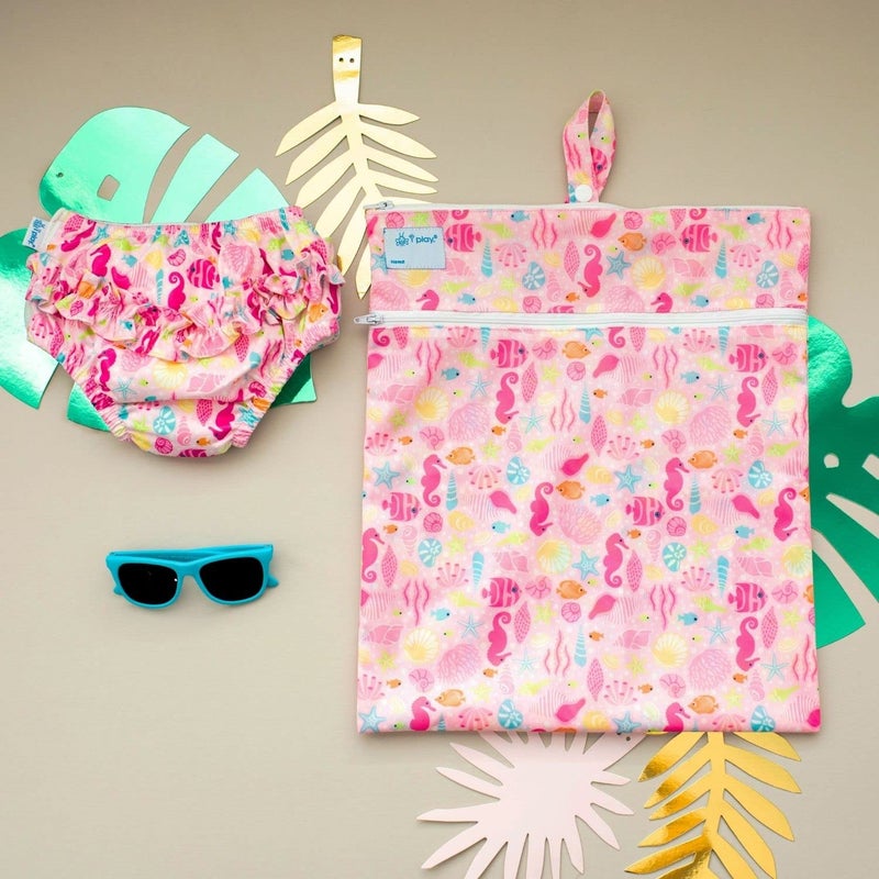 green sprouts i play Wet & Dry Bag | Stores Wet & Dry Items Separately | Use for Swim wear, Diapers, Underwear, Clothes & More - Image 5