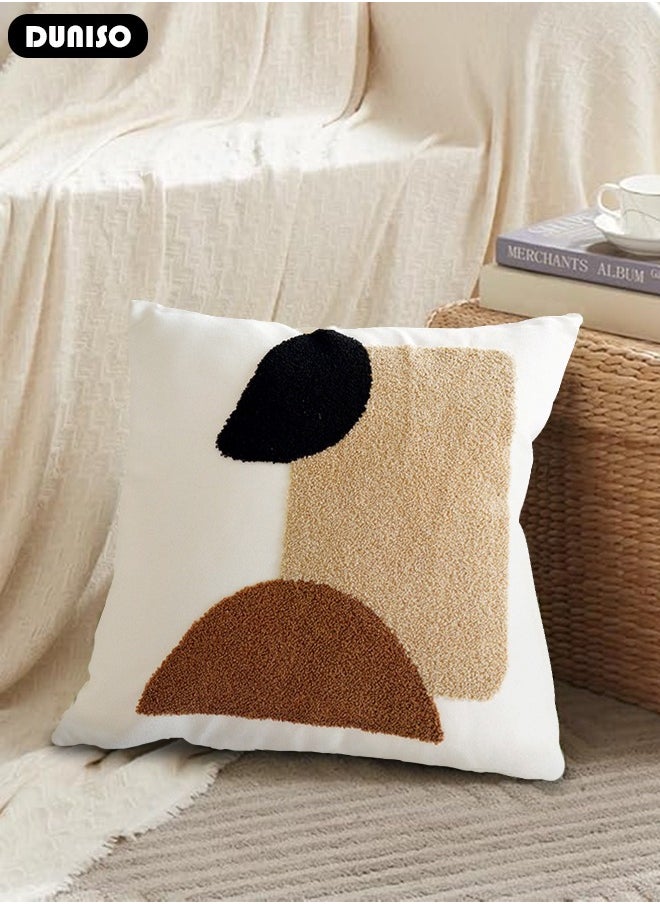 DUNISO Colorful Boho Throw Pillow Covers 18x18 inch Tufted Modern Abstract Line Art Pillows for Sofa Couch Bedroom Living Room Aesthetic Fall Decorative Square Cushion Case Pillow Cases  - Image 5