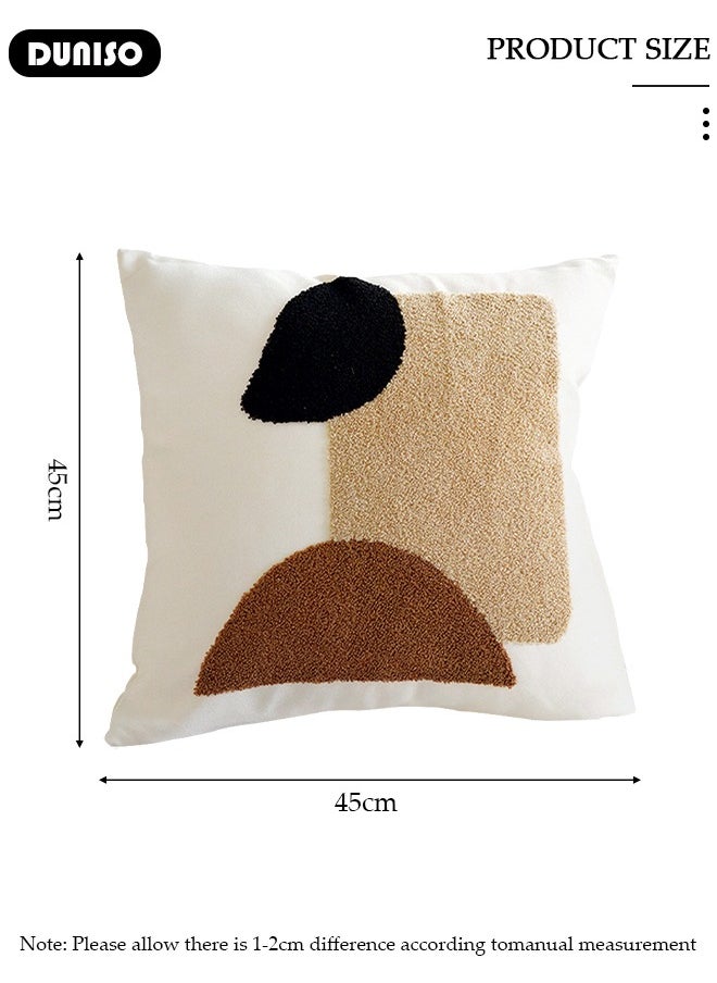 DUNISO Colorful Boho Throw Pillow Covers 18x18 inch Tufted Modern Abstract Line Art Pillows for Sofa Couch Bedroom Living Room Aesthetic Fall Decorative Square Cushion Case Pillow Cases  - Image 4