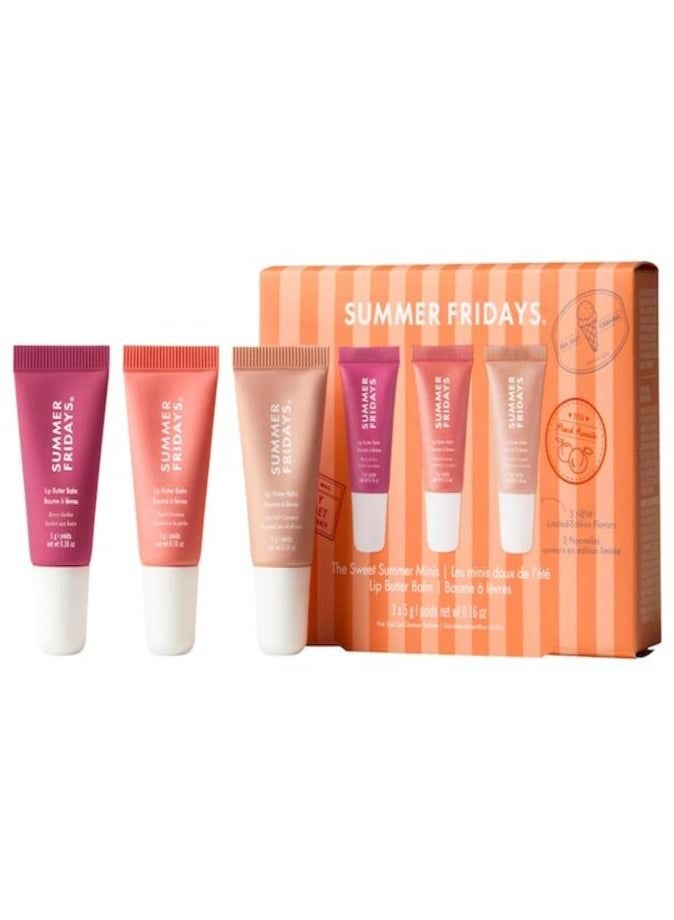 Summer Fridays The Sweet Summer Minis Lip Butter Balm Trio Set 15g – Hydrating Lip Care Collection - Image 1