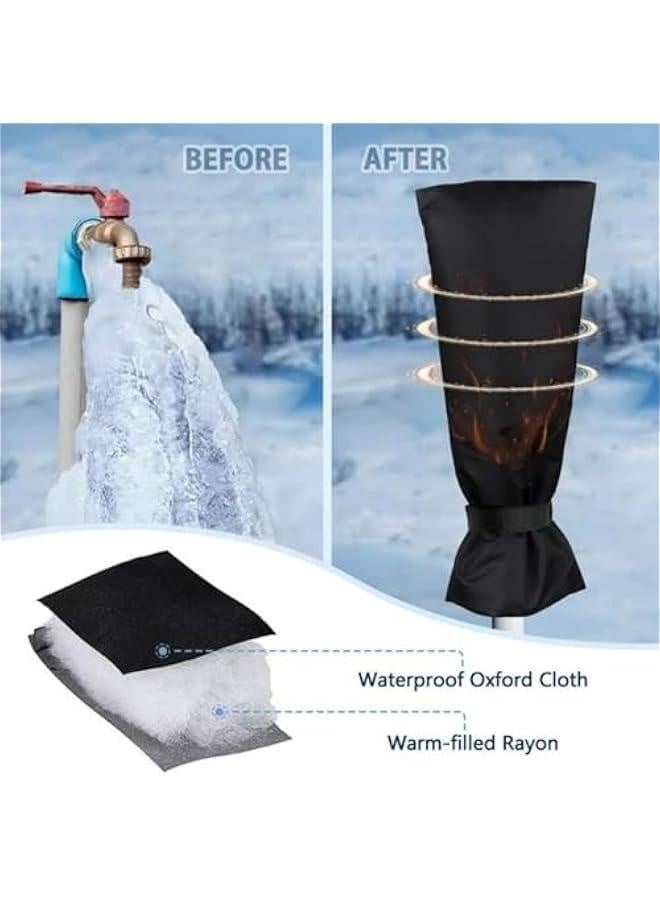 Generic Extended Outdoor Faucet Cover Socks 28 x 15 for Winter Freeze Protection, Outdoor Tap Cover, Hose Bib Covers for Winter,Long Reusable Outside Yard Sot Cover - Image 4