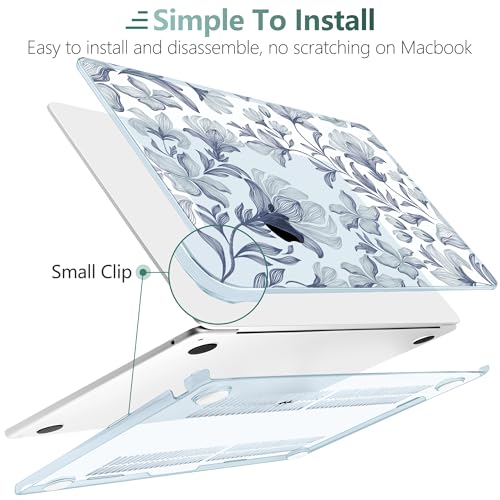 TWOLSKOO Compatible with MacBook Air 13 inch Case M5 2026 M4 2025 M3 M2 2024-2022 A3449 A3240 A3113 A2681, Plastic Hard Shell & Keyboard Cover for MacBook Air 13.6 inch Case, Vintage Floral - Image 4
