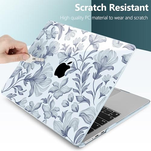 TWOLSKOO Compatible with MacBook Air 13 inch Case M5 2026 M4 2025 M3 M2 2024-2022 A3449 A3240 A3113 A2681, Plastic Hard Shell & Keyboard Cover for MacBook Air 13.6 inch Case, Vintage Floral - Image 5