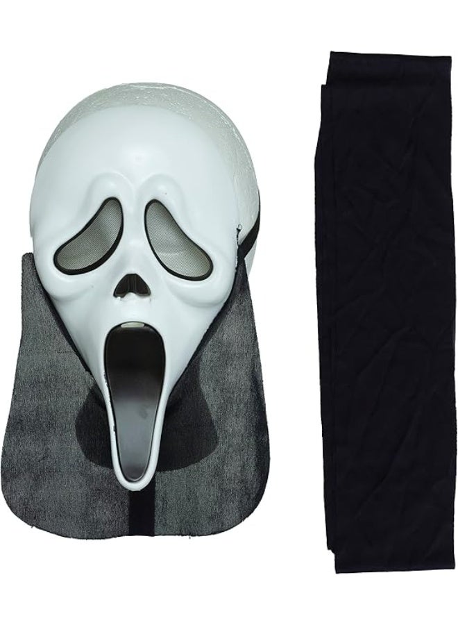 Jorunb Adult Fun World Scream Ghost Face Costume, Scary Ghost Face Halloween Carnival Scream Cosplay Costume with Mask - Image 3