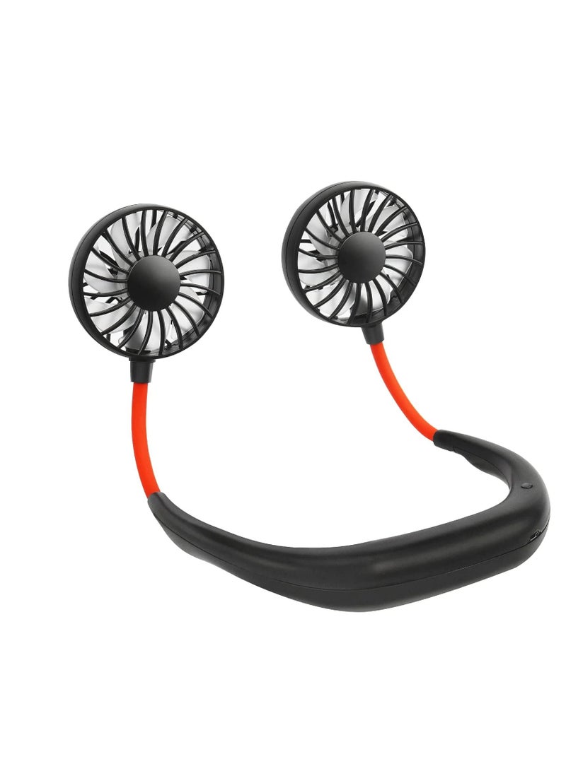 Generic Hands Free Neck Band Hanging USB Rechargeable Dual Fan Mini Air Cooler For Summer - Image 1