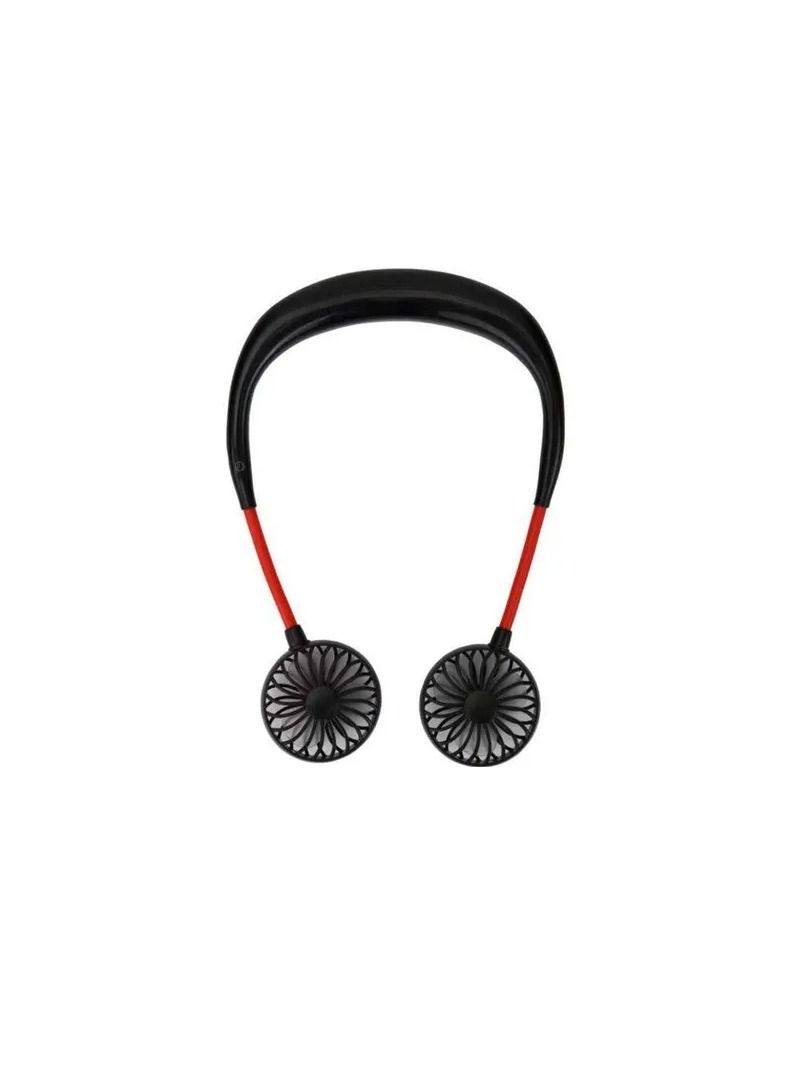 Generic Hands Free Neck Band Hanging USB Rechargeable Dual Fan Mini Air Cooler For Summer - Image 3