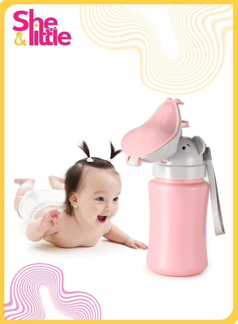 Children's Potty Training Urinal, Leak-Proof Portable Pee Bottle for Travel, Car, Camping & Emergencies, 500ml Large Capacity（For Gril）