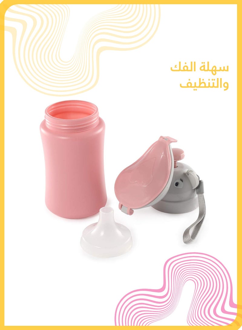 شي آند ليتل زجاجة بول محمولة للأطفال البنات 500 مل, مانعة للتسرب, السفر, التخييم, السيارة, التدريب على الحمام (زهري) - Image 4