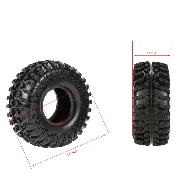 AUSTAR 1/10 RC Rock Crawler Tires: 2.2" High Quality Rubber, Aggressive Narrow Lugs - Peerless Longevity & Durability for 1/10 RC4WD D90 Axial SCX10 RC Rock Crawler - Image 5