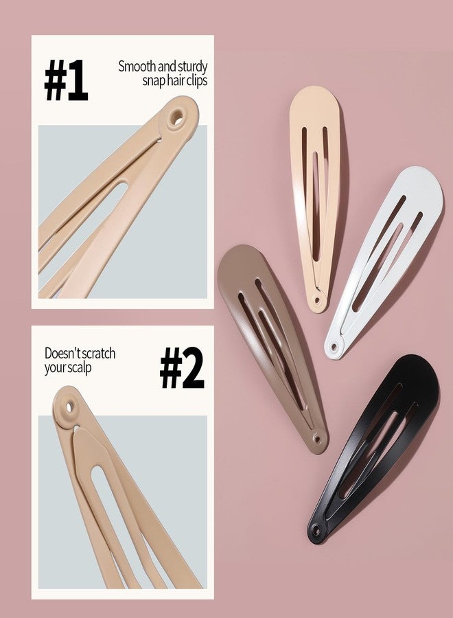تينيتور مجموعة تينيتور من 148 مشبك شعر، 48 مشبك شعر، 100 ربطة شعر، مشابك شعر معدنية للنساء والفتيات، مشابك شعر للنساء بأربعة ألوان - Image 4