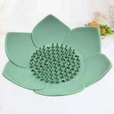 BOTIST BOTIST Silicone Lotus Flower Soap Holder Soap Dish with Drain Holes Unbreakable Soap Case Holder Tray for Bathroom Shower Kitchen and Washbasin  - Image 1