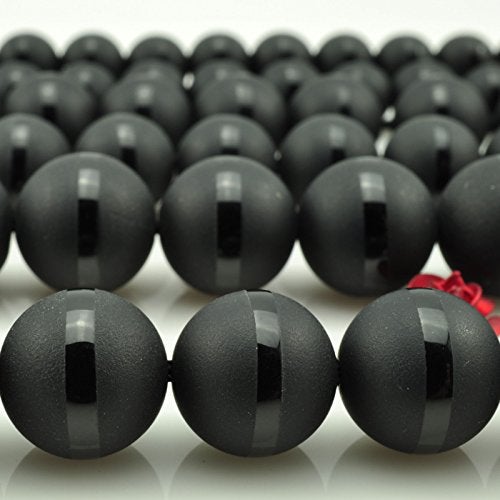 6MM Natural Stone Beads Round Black Matte Onyx Black Line Agata Beads for DIY Jewelry Making Necklace Bracelet