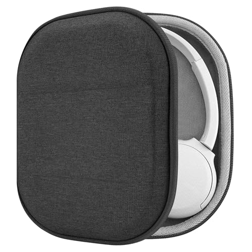 Geekria Shield Headphones Case Compatible with Sony WH-CH520, WH-CH510, WH-CH500, Replacement Hard Shell Travel Carrying Bag with Cable Storage (Dark Grey) - Image 1