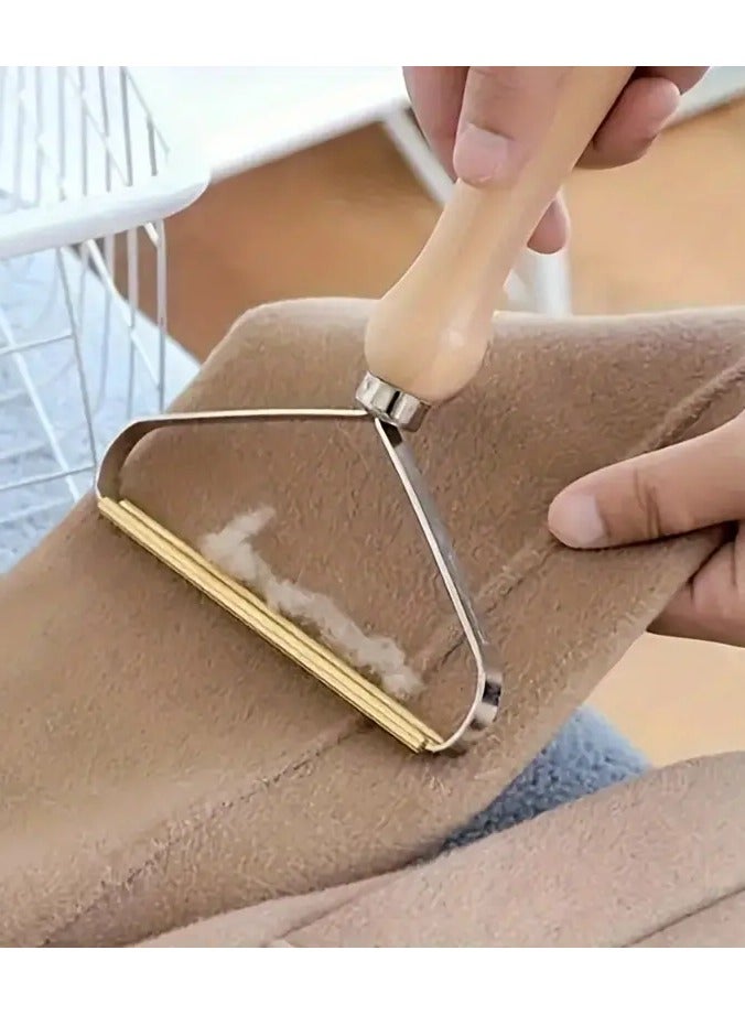 Goolsky 1pc Portable Manual Hair Remover for Clothes, Cashmere Coat Hair Removal Ball Artifact, Double-sided Hair Removal Without Damaging Clothes, Dry Cleaning Shop Shaver, Hair Ball Trimmer, Pet Hair Removal Brush, Plush Roller Sofa and Clothes Cleaning Brush Tool - Image 1