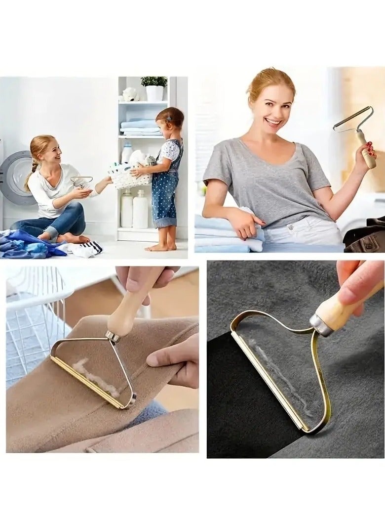 Goolsky 1pc Portable Manual Hair Remover for Clothes, Cashmere Coat Hair Removal Ball Artifact, Double-sided Hair Removal Without Damaging Clothes, Dry Cleaning Shop Shaver, Hair Ball Trimmer, Pet Hair Removal Brush, Plush Roller Sofa and Clothes Cleaning Brush Tool - Image 2