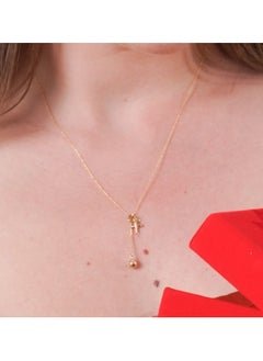 Gold Zone Real Gold Heart Cross Ball Hanging Necklace 2590 CWP 1840  - Image 5