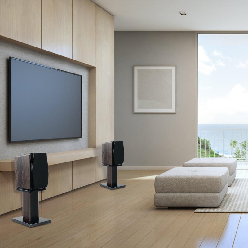IBVIVIC 16 Inch (40CM) - Pair-Wood Speaker Stands for Home-Cinema HiFi Desktop and Satellite Speakers Monitor Stands, Enhanced Audio Listening Experience for Home Theaters - Image 4