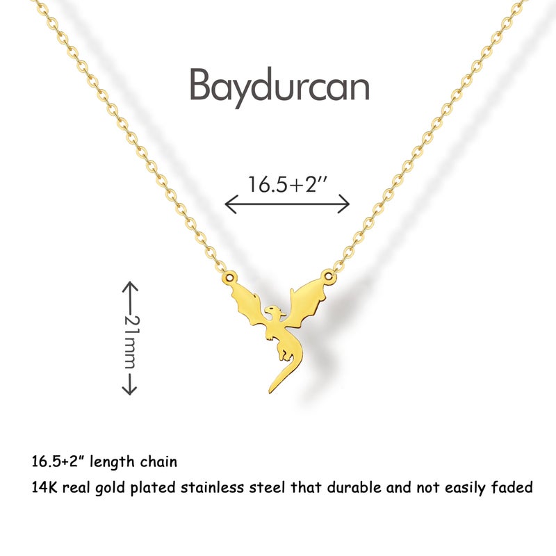 Baydurcan Dragon Necklace for Women Inspirational Gifts for Women Dragon Jewelry (Dragons) - Image 3