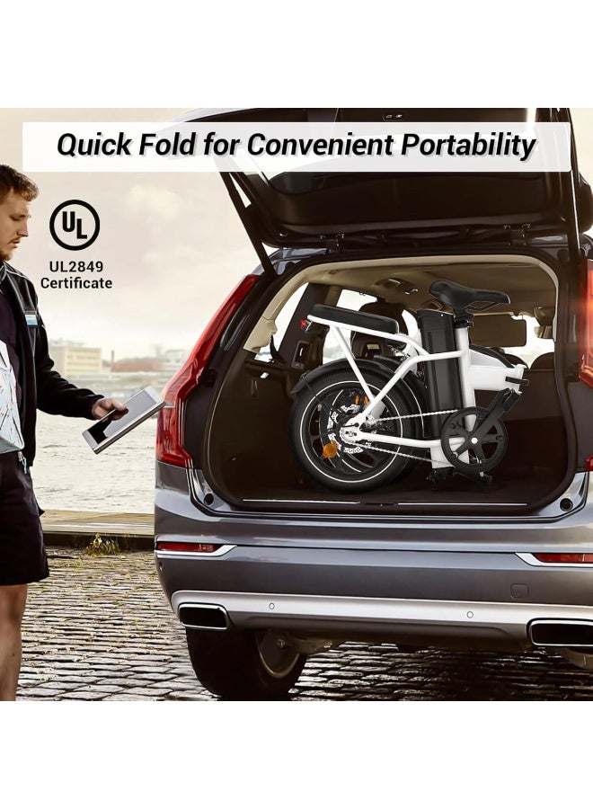 Wind Horse Folding Electric Bike with 350W High Speed Motor, 36V 8AH Battery, 25/30 KM/H Speed, 35 KM Range, Carbon Alloy Frame, Portable Electric Bike with Dual Seat, Helmet and Safety Vest - Image 4