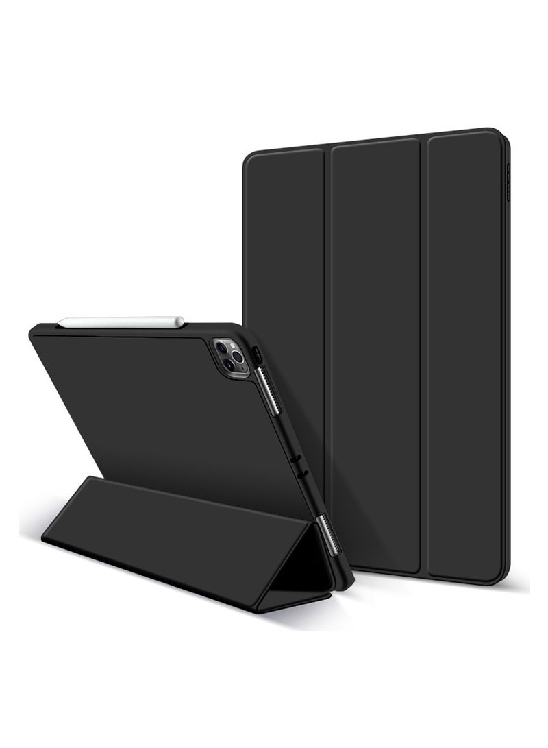 iPad Pro 11-Inch 2020 Case with Pen Stand, Soft TPU Back Case, Shockproof Full Protection, Tri-Fold Case, for iPad Pro 11-Inch 2nd Gen 【Auto Sleep/Wake】 (A2228, A2068, A2230, A2231)