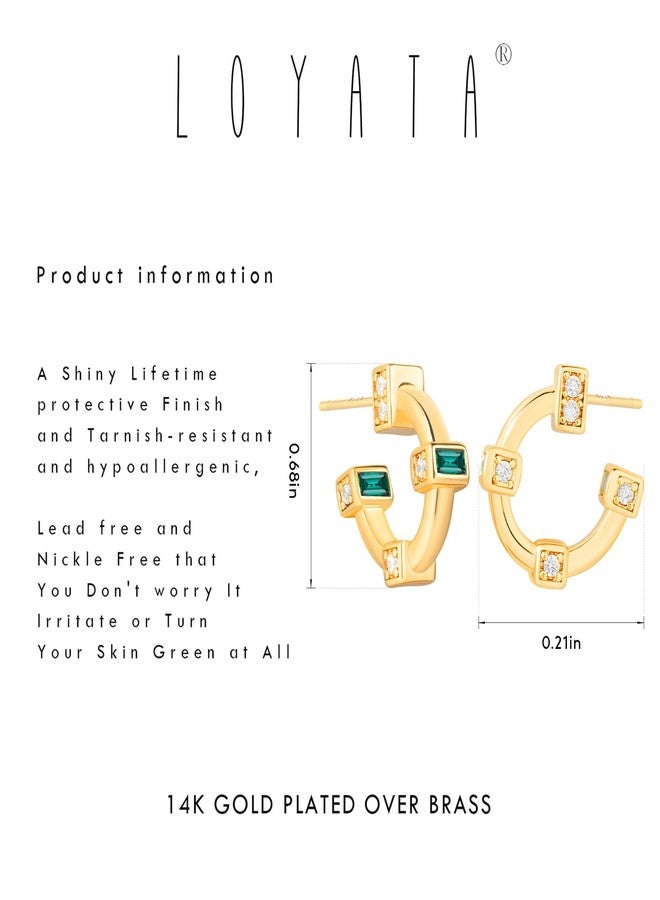 LOYATA Earring Stud Sets for Women 14K Gold Plated 925 Sterling Sliver Post Small Stud Earrings for Women Hypoallergenic Gold Trendy Jewelry for Women - Image 5