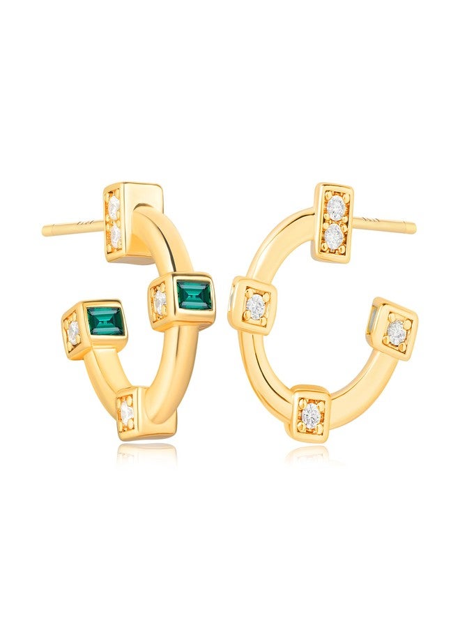 LOYATA Earring Stud Sets for Women 14K Gold Plated 925 Sterling Sliver Post Small Stud Earrings for Women Hypoallergenic Gold Trendy Jewelry for Women - Image 1