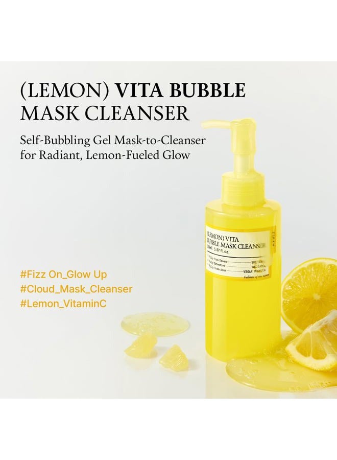 Fully Lemon Vita Bubble Mask Cleanser 150ml, Gel-to-Foam Face Wash - Image 2