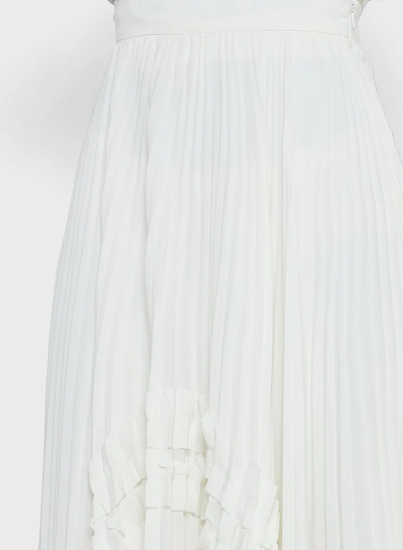 List Plisse High Waist Skirt