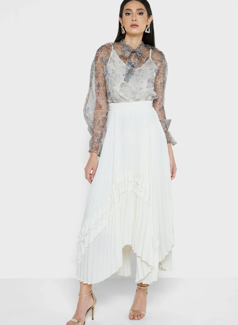 List Plisse High Waist Skirt