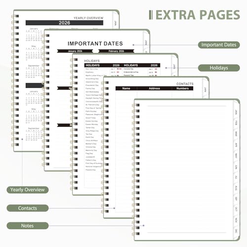 VALOME 2026 Planner, Weekly and Monthly Calendar Academic Planner, Jan 2026 - Dec 2026, Planning Agenda Book for Desk Accessories and School Supplies - A5 (6.3'' x 8.5'') - Image 5